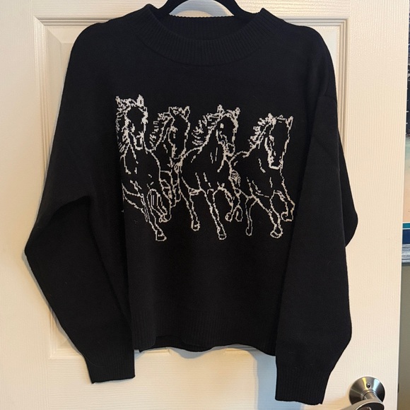 NWT Wrangler Retro Horse Print Sweater sz M - Picture 5 of 6